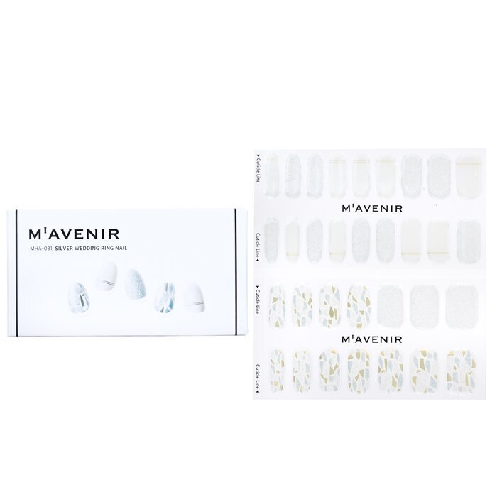Mavenir Nail Sticker - # Silver Wedding Ring Nail 32pcs