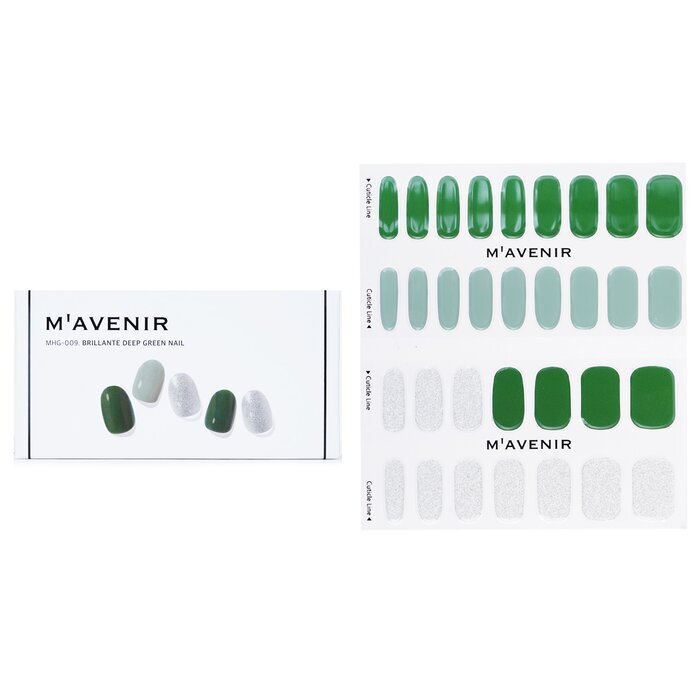 Mavenir Nail Sticker - # Brillante Deep Green Nail 32pcs