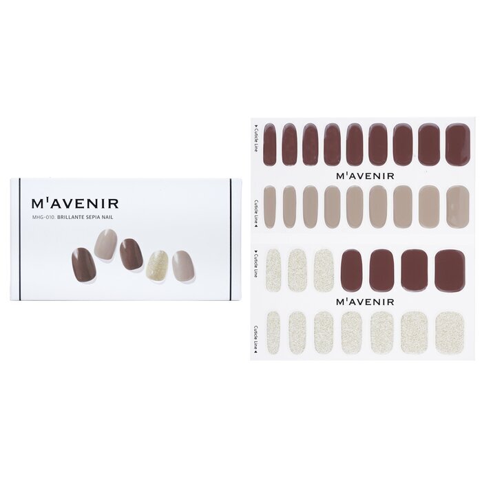 Mavenir Nail Sticker - # Brillante Sepia Nail 32pcs