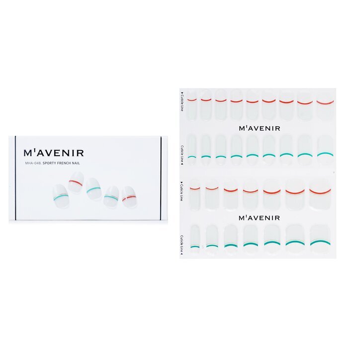 Mavenir Nail Sticker - # Sporty French Nail 32pcs