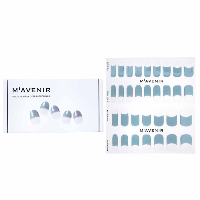 Mavenir Nail Sticker - # Gray Deep French Nail 32pcs