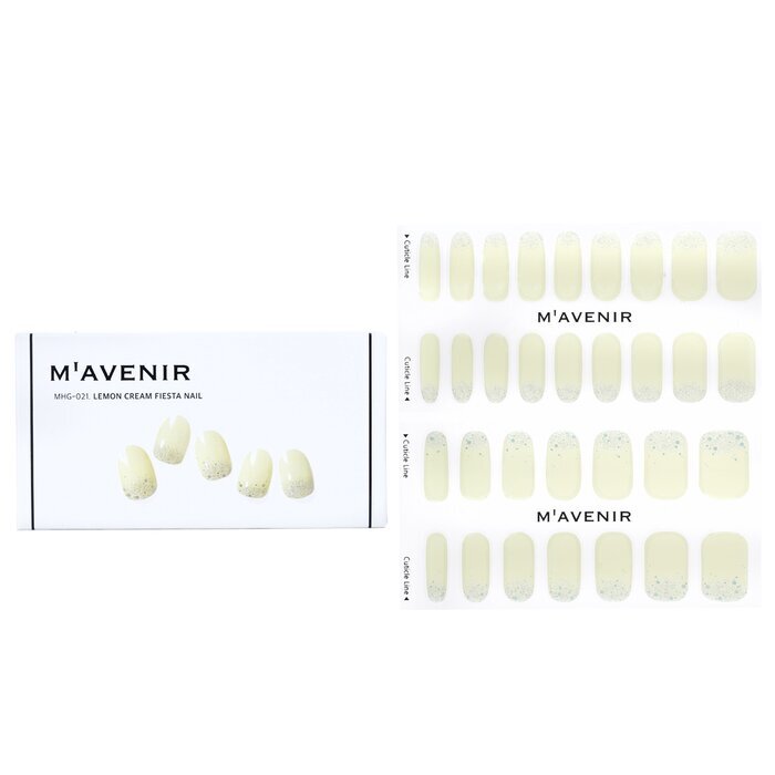 Mavenir Nail Sticker - # Lemon Cream Fiesta Nail 32pcs