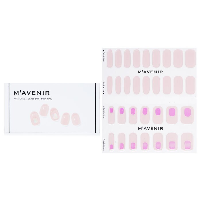 Mavenir Nail Sticker - # Glass Soft Pink Nail 32pcs