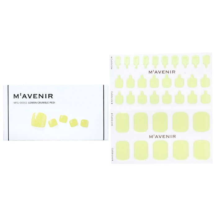 Mavenir Nail Sticker - # Lemon Crumble Pedi 36pcs