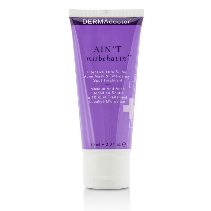 DERMAdoctor Ain't Misbehavin' Intensive Skin Clarifying Sulfur Acne Mask(Exp. Date: 03/2023) 70ml/2.3oz