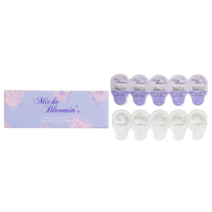 Miche Bloomin' Quarter Veil 1 Day Color Contact Lenses (107 Clear Grege) - - 4.00 10pcs