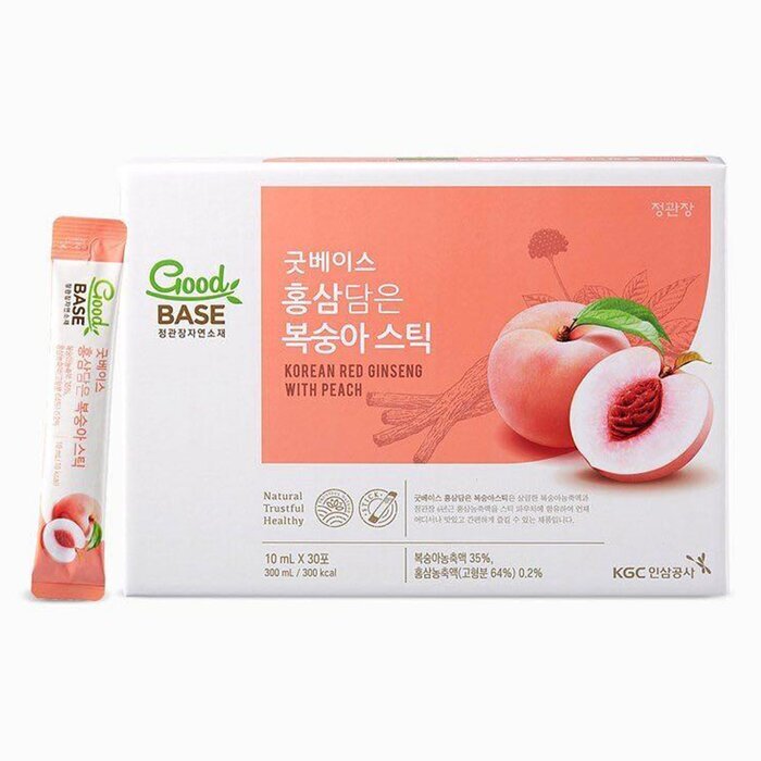 Cheong Kwan Jang - Goodbase Korean Red Ginseng with Peach drink (10ml*30 Pack) 10 ml x 30 pcs