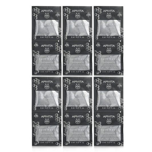 Apivita Express Beauty Face Mask with Propolis (Purifying & Oil-balancing) - Unboxed 6x(2x8ml)
