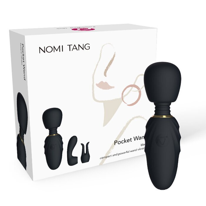 NOMI TANG Pocket Wand Interchangeable Head Mini Massager - # Black 1pc