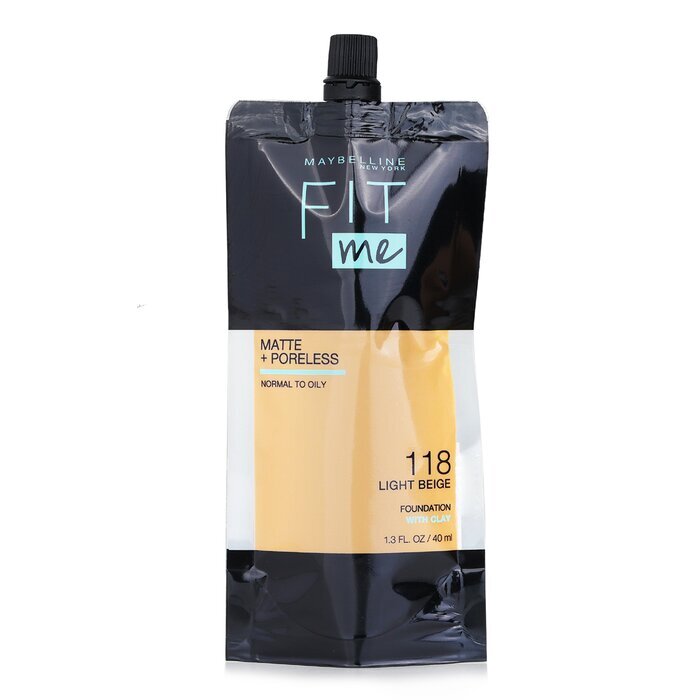 Maybelline Fit Me Matte + Poreless Liquid Foundation - # 118 Light Beige 40ml/1.3oz