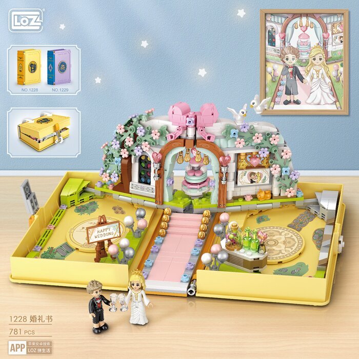 LOZ Mini Blocks -  Wedding Block Book (Foldable) 23 x 17 x 8cm