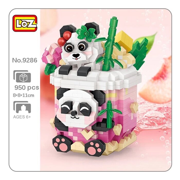 LOZ Mini Blocks - Panda Peach Oolong 11 x 11 x 11cm