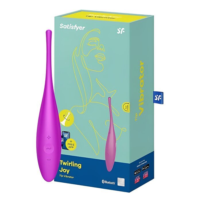Satisfyer Twirling Joy Tip Vibrator With App Control - # Fuchsia 1pc