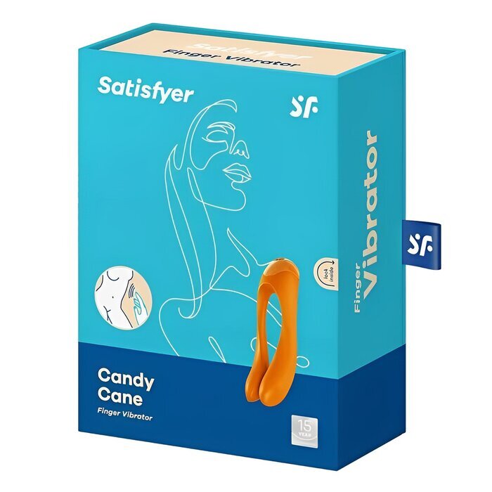 Satisfyer Candy Cane Finger Vibrator - # Orange 1pc