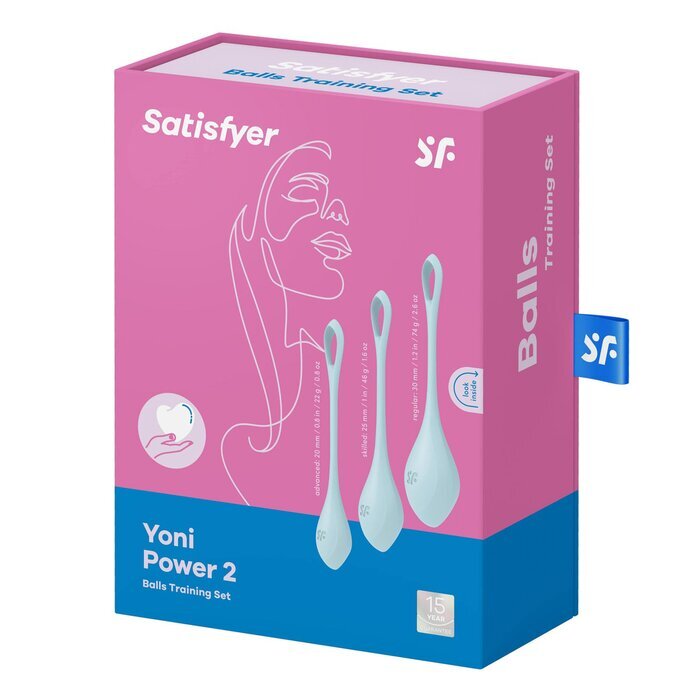 Satisfyer Yoni Power 2 Balls Training Set - # Blue 1pc