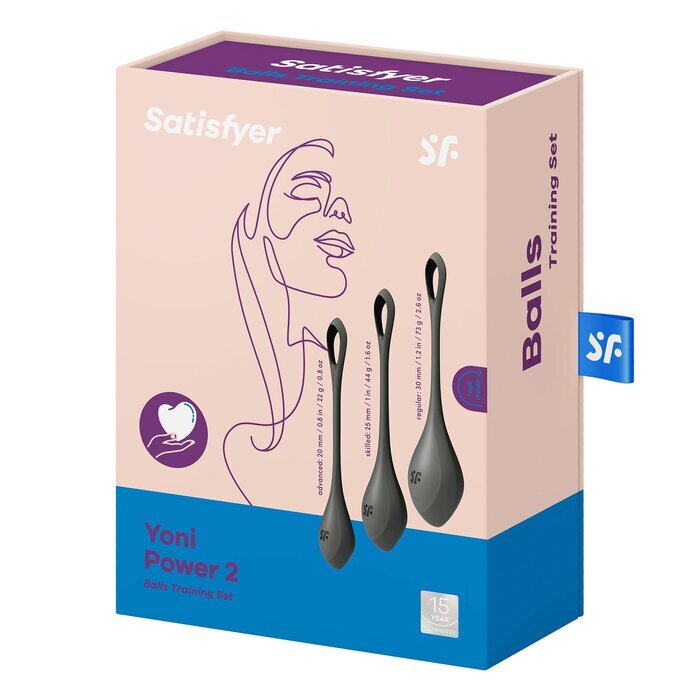 Satisfyer Yoni Power 2 Balls Training Set - # Black 1pc