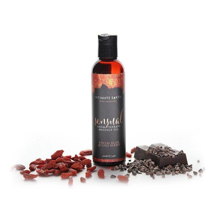 Intimate earth Sensual Massage Oil - Cocoa Bean & Goji Berry 120ml / 4oz