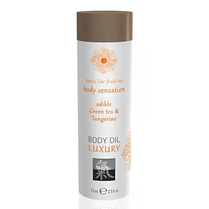 SHIATSU Luxury Body Oil Edible - Green Tea & Tangerine 75ml / 2.5oz