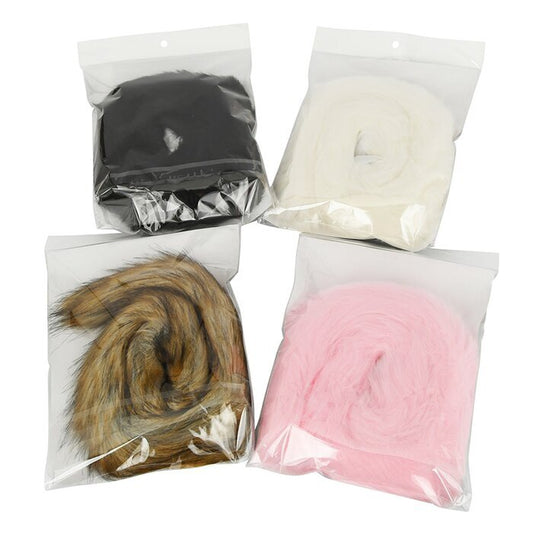 SM VIP Furry Fox Long Tail Butt Plug - # Black 1pc