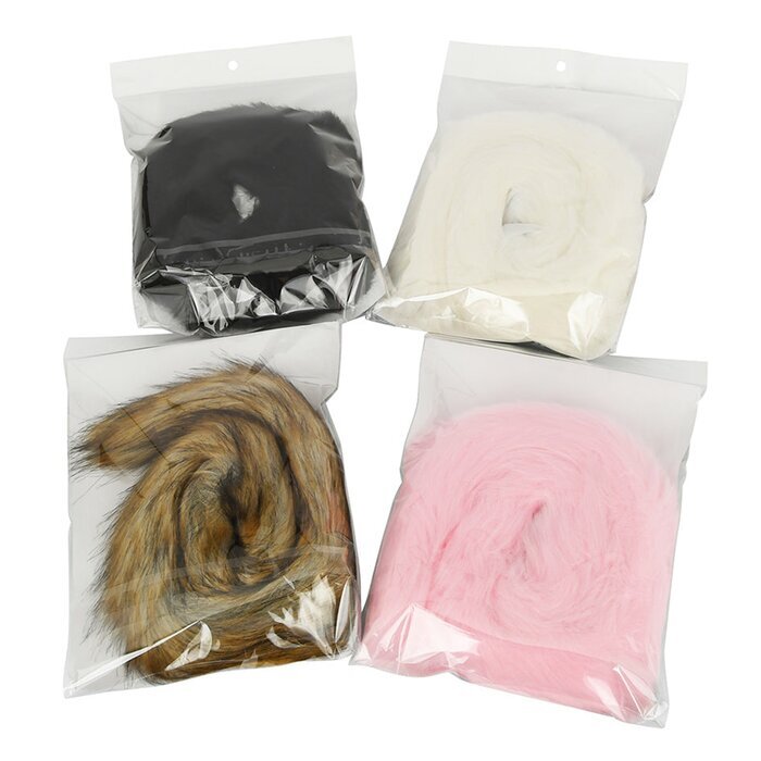 SM VIP Furry Fox Long Tail Butt Plug - # Pink 1pc