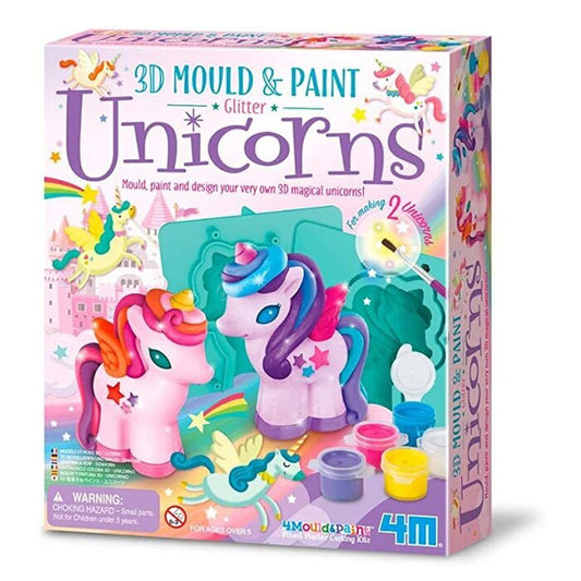 4M 3D Mould & Paint/Glitter Unicorns 32x19x22mm