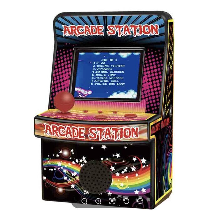 Hobbiesntoys 2.5" 8Bit Arcade Game Station with 240 Games 149 x 85 X 62mm