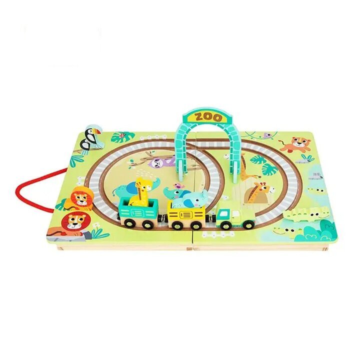 Tooky Toy Co Tabletop Railroad Zoo 30x24x6cm