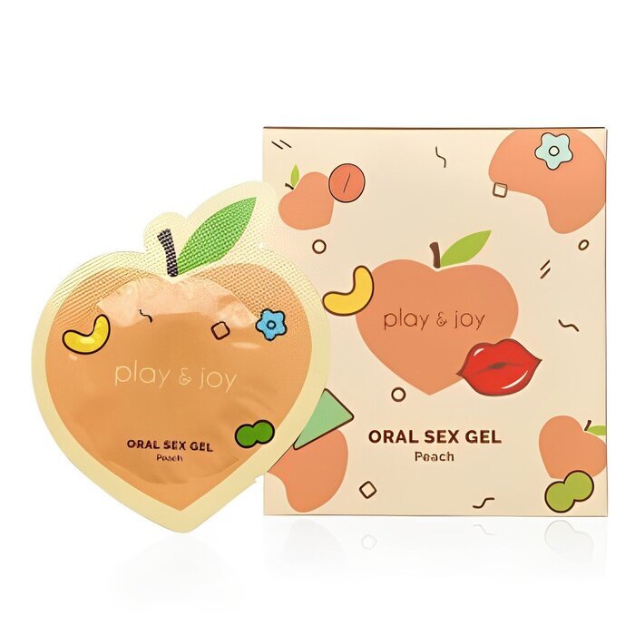 PLAY & JOY Oral Sex Gel 3ml 5pcs - Peach 3ml x 5pcs/box