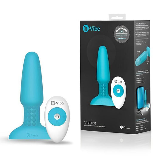 B-vibe Rimming Anal Plug - # Teal 1 pc