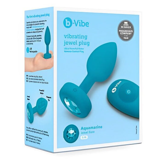 B-vibe Vibrating Jewel Anal Plug S/M - # Teal 1 pc