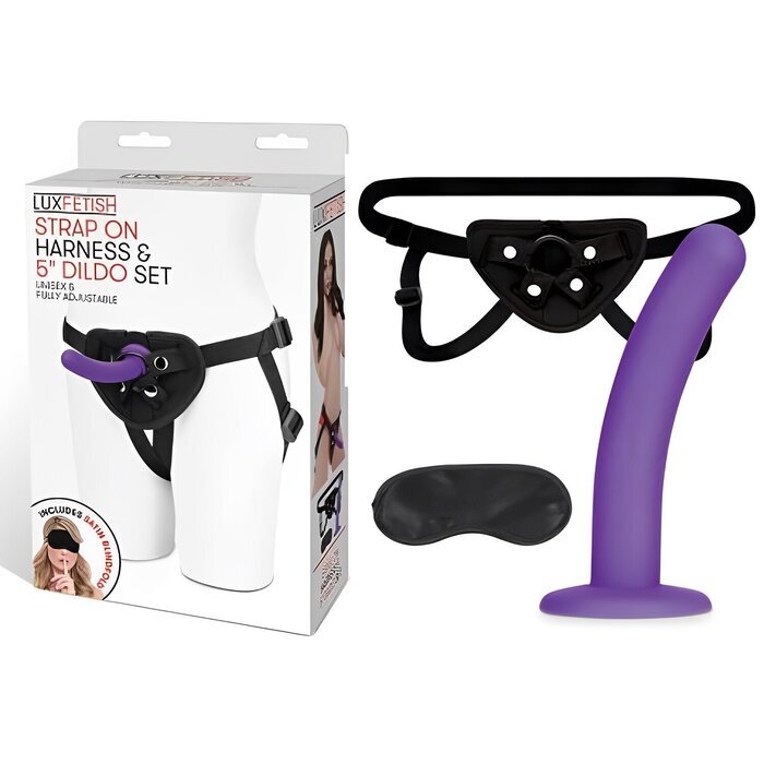 Lux fetish Strap On Harness & 5" Dildo Set 1 pc