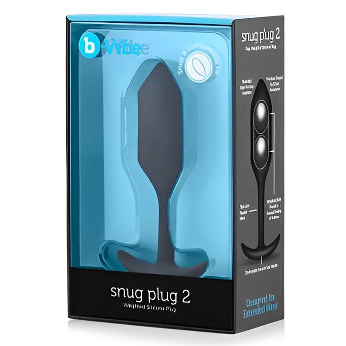 B-vibe Snug Anal Plug 2 - # Black 1pc