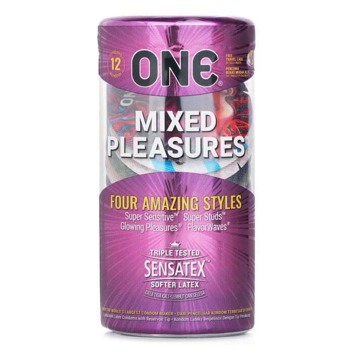 One Mixed Pleasures Condom 12pcs 12pcs/box