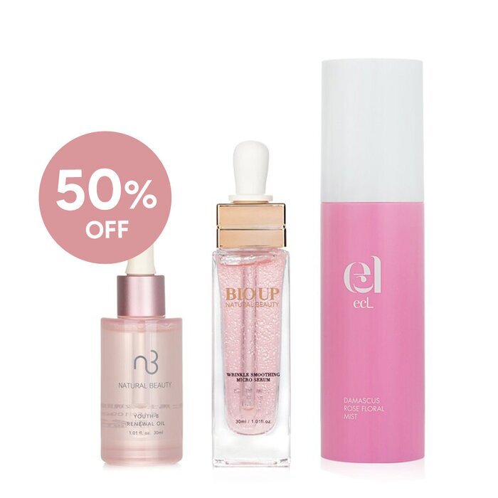 Natural Beauty Damask Rose Radiance & Hydrating Bundle 3pcs